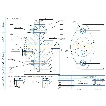Чертеж соединения болтом М12, шпилькой М12, винтом М10