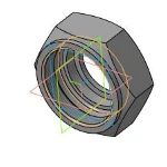 61.008 гайка накидная - 3D модель детали