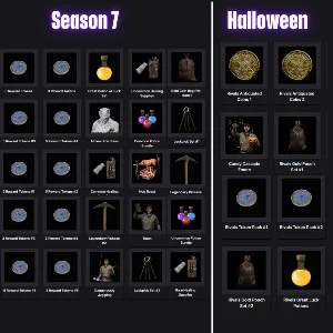 Темнее и Темнее 65 предметов Хэллоуин сезон7 твич дропы
