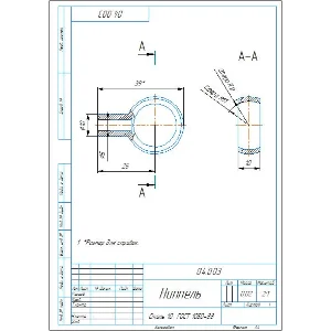 04.003 ниппель - чертеж и 3D модель детали