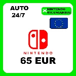 АВТО КАРТА ПОПОЛНЕНИЯ Nintendo eShop 65 EUR ЕВРОПА 24/7