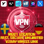 V2Ray VPN —Мультилокация —10 Гбит/с +999 ГБ
