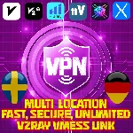 1 месяц V2Ray VPN —несколько локаций —10Гбит/с +999ГБ