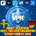 3 месяц V2Ray VPN —несколько локаций —10Гбит/с +999ГБ