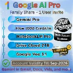 Google AI Pro, Gemini Pro, Veo3.1, Диск 2 ТБ (6+ мес)