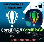 Coreldraw technician+Graphics Suite2024 Лицензия 1 устр