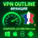 Outline VPN Франция | Автовыдача | Полный Безлимит