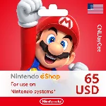 24/7 АВТО | Nintendo eShop 65 USD (подарочная карта)
