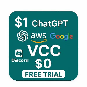 Виртуальная карта 1$  на ЧатGPT,Гугл & AWS