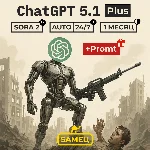 24/7-АВТО | ChatGPT 5.1 PLUS | SORA 2 |  ПРОМТ ДЛЯ GPT