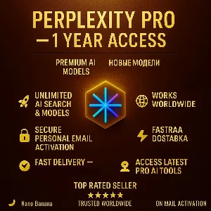 Perplexity Pro—1 год на вашем аккаунте|Nano Banana+Seed