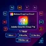 Adobe Creative Cloud Pro 1 / 3 / 12 | 1 год | 1 ТБ