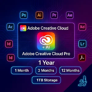 Adobe Creative Cloud Pro 1 / 3 / 12 | 1 год | 1 ТБ