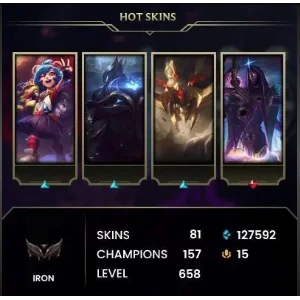 LEAGUE OF LEGENDS | 658 лвл | 81 скин | Полный доступ