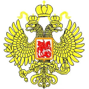 Машинная вышивка герб России
