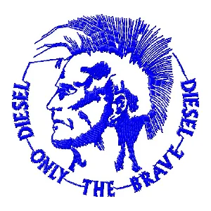 Машинная-Компьютерная Вышивка Логотип Diesel