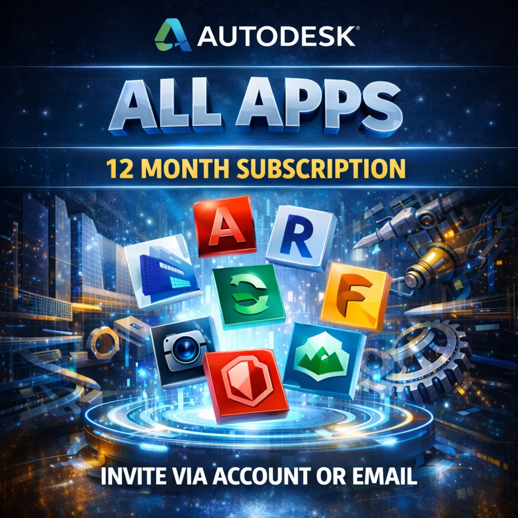 Autodesk All Apps | 12 Month Subscription | Invite via Account or Email