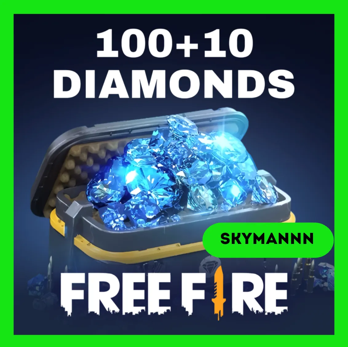 100+10 Алмазов Free Fire | КЛЮЧ GLOBAL АВТО 24/7