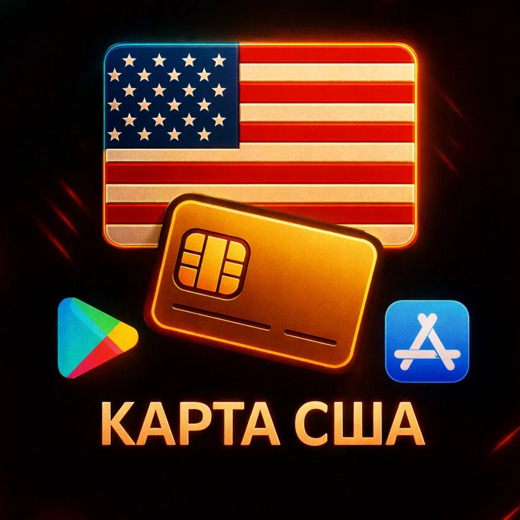 🌐 КАРТА США | 5-1000$ | Google Play и Appstore