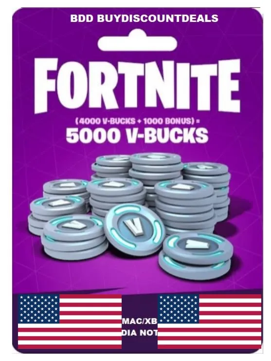 ФОРТНАЙТ КОД 5000 VBUCKS КЛЮЧ В БАКСЫ FORTNITE KEY USA