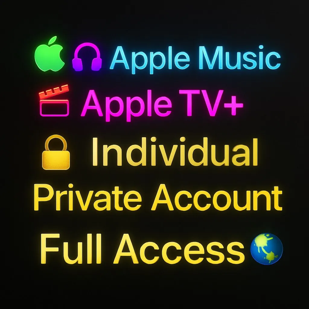  Apple Music+ Apple TV+| Индивидуальная приватная учётная запись Полный
