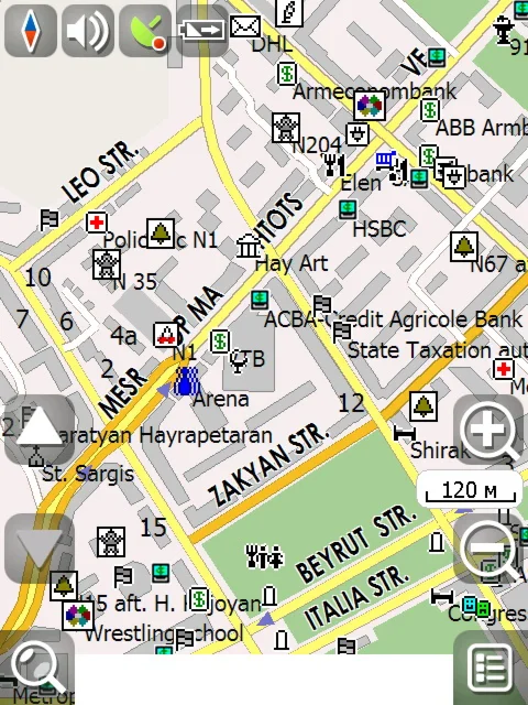 г. Ереван  карта для NAVITEL