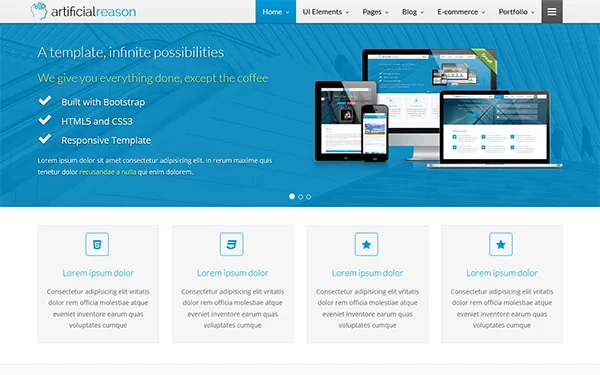 Дизайн Artificial Reason - Responsive Full Pack
