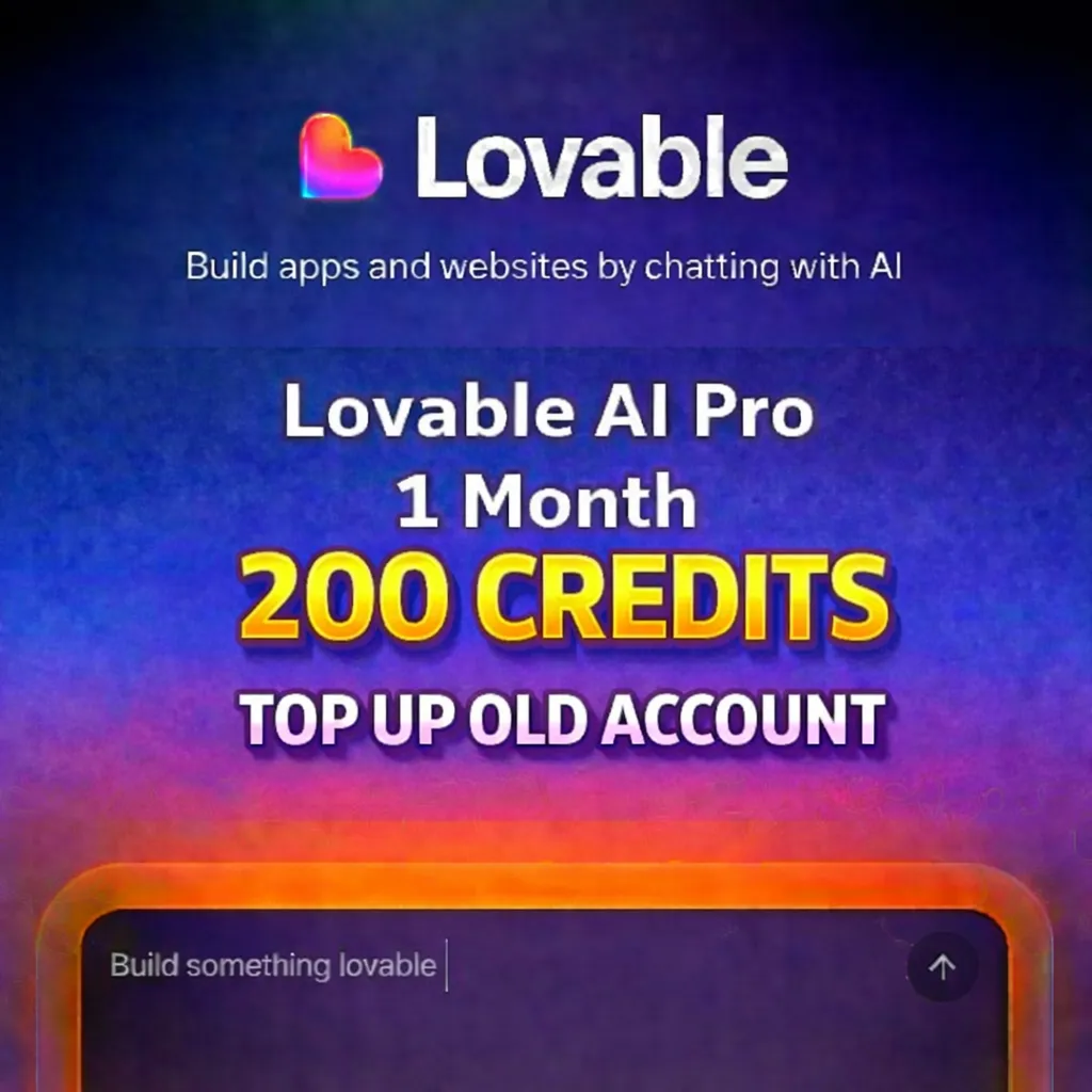 Lovable AI Pro — 1 месяца | 200 кредитов | Пополнение старого счета