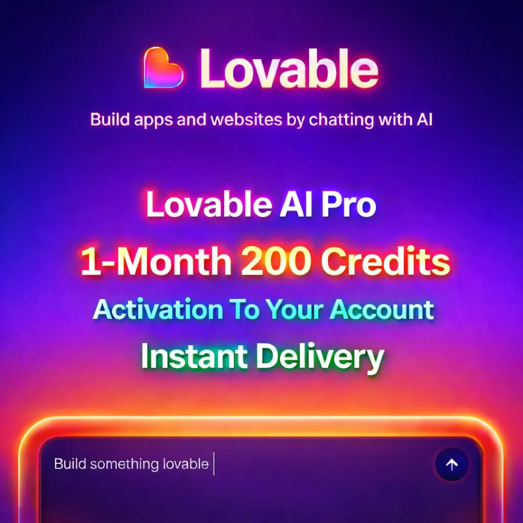 Lovable Ai Pro -  1 месяца - 200 кредитов - Активация на ваш аккаунт