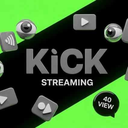 Kick Video Views | 10 units to 2147483.6K | Instant Delivery *Read Description*