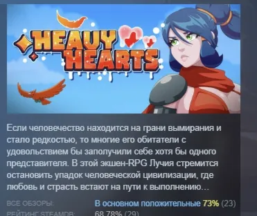 Heavy Hearts АВТОДОСТАВКА STEAM РОССИЯ