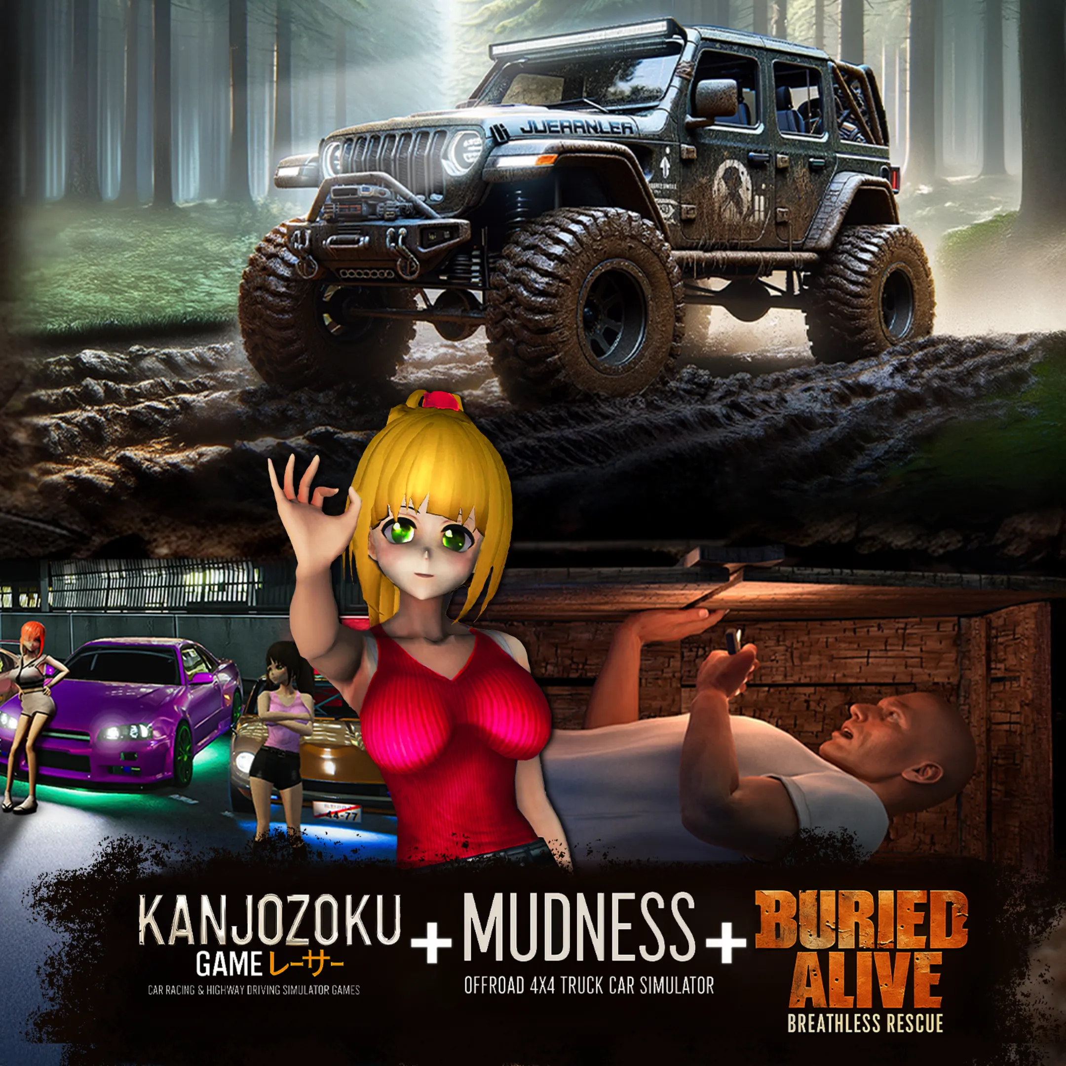 Kanjozoku Game & Mudness Offroad & Buried Alive | XBOX+PC | На любой аккаунт