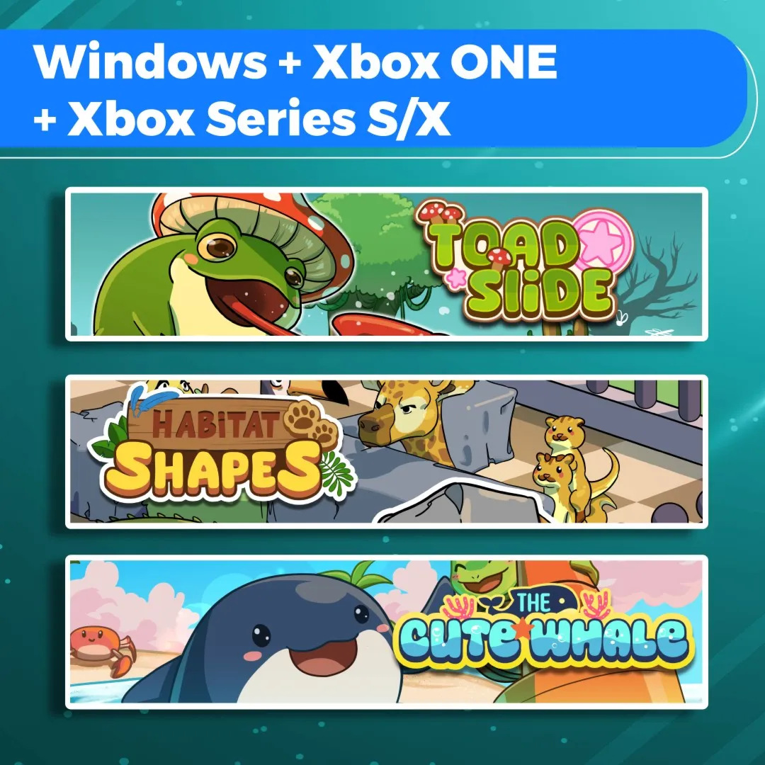 Toad Slide + Habitat Shapes + The Cute Whale (Bundle) | XBOX+PC | На любой аккаунт