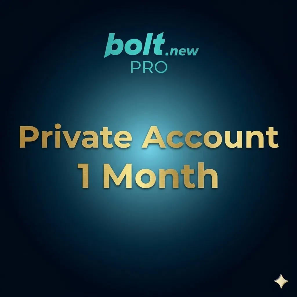 Bolt.new Pro Private Account 1 Month