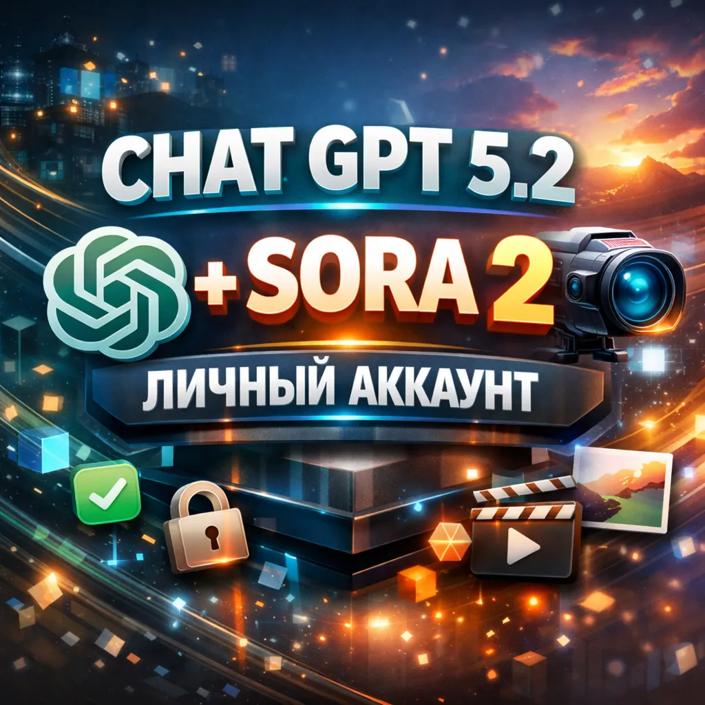 ????Chat GPT 5.2 Plus+ Sora 2 (НА ВАШ АККАУНТ)