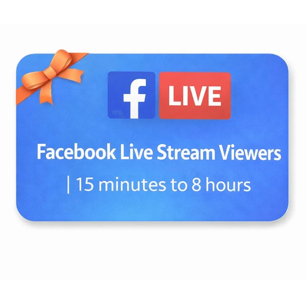 Facebook Live Stream Viewers | 15 minutes to 8 hours | Instant Delivery *Read Descrip