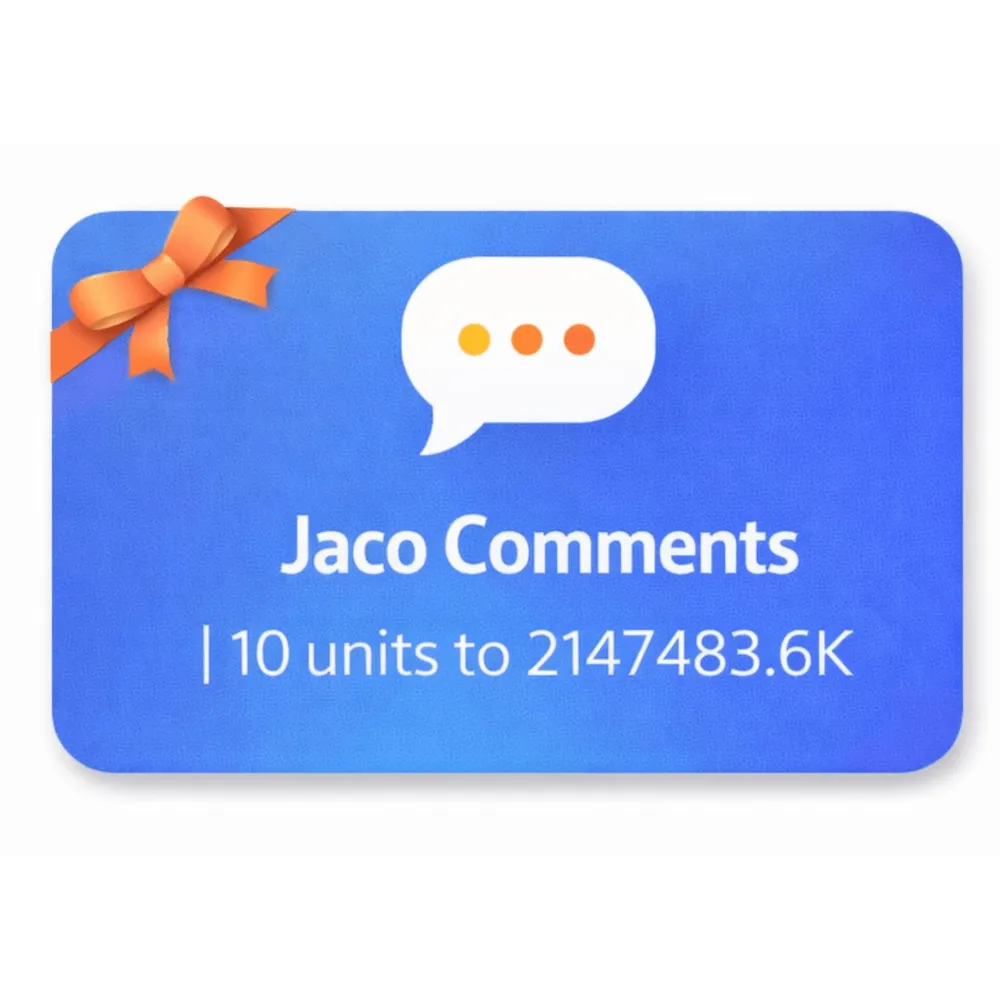 Jaco Comments | 10 units to 2147483.6K | Instant Delivery *Read Description*