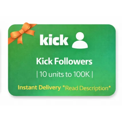 Kick Followers | 10 units to 100K | Instant Delivery *Read Description*