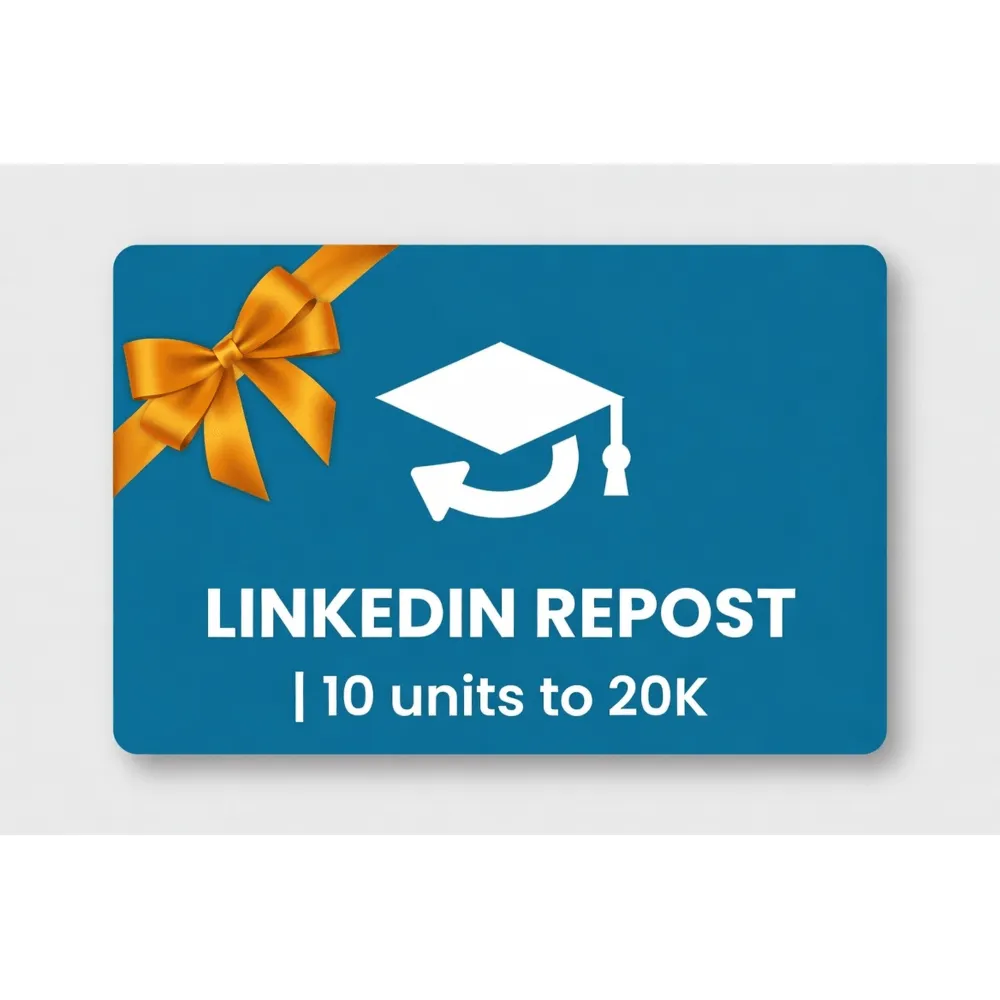 LinkedIn Repost | 10 units to 20K | Instant Delivery *Read Description*