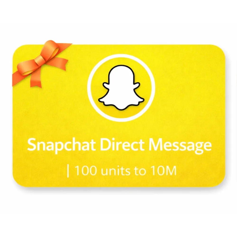 Snapchat Direct Message | 100 units to 10M | Instant Delivery *Read Description*