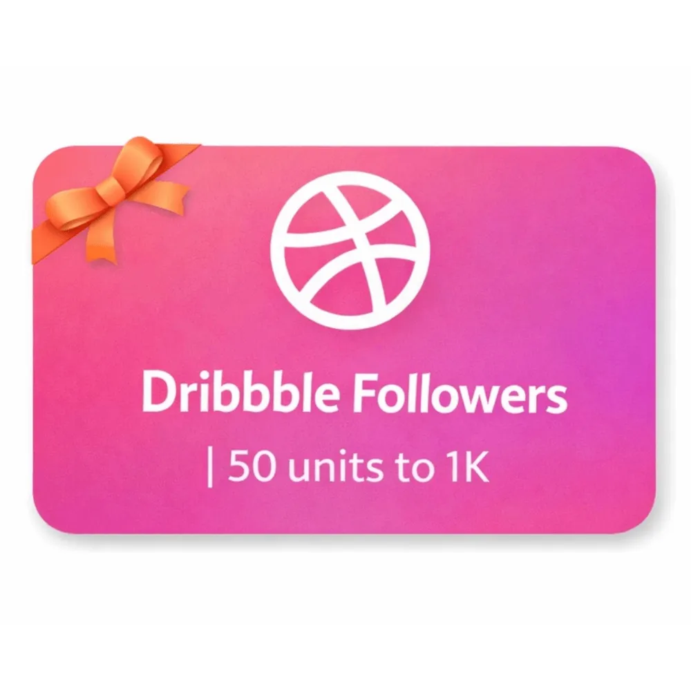 Dribble Followers | 50 units to 1K | Instant Delivery *Read Description*