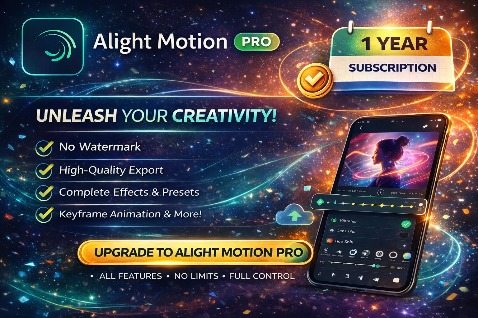 Alight Motion Pro Subscription iOS 1 Year - Private Account