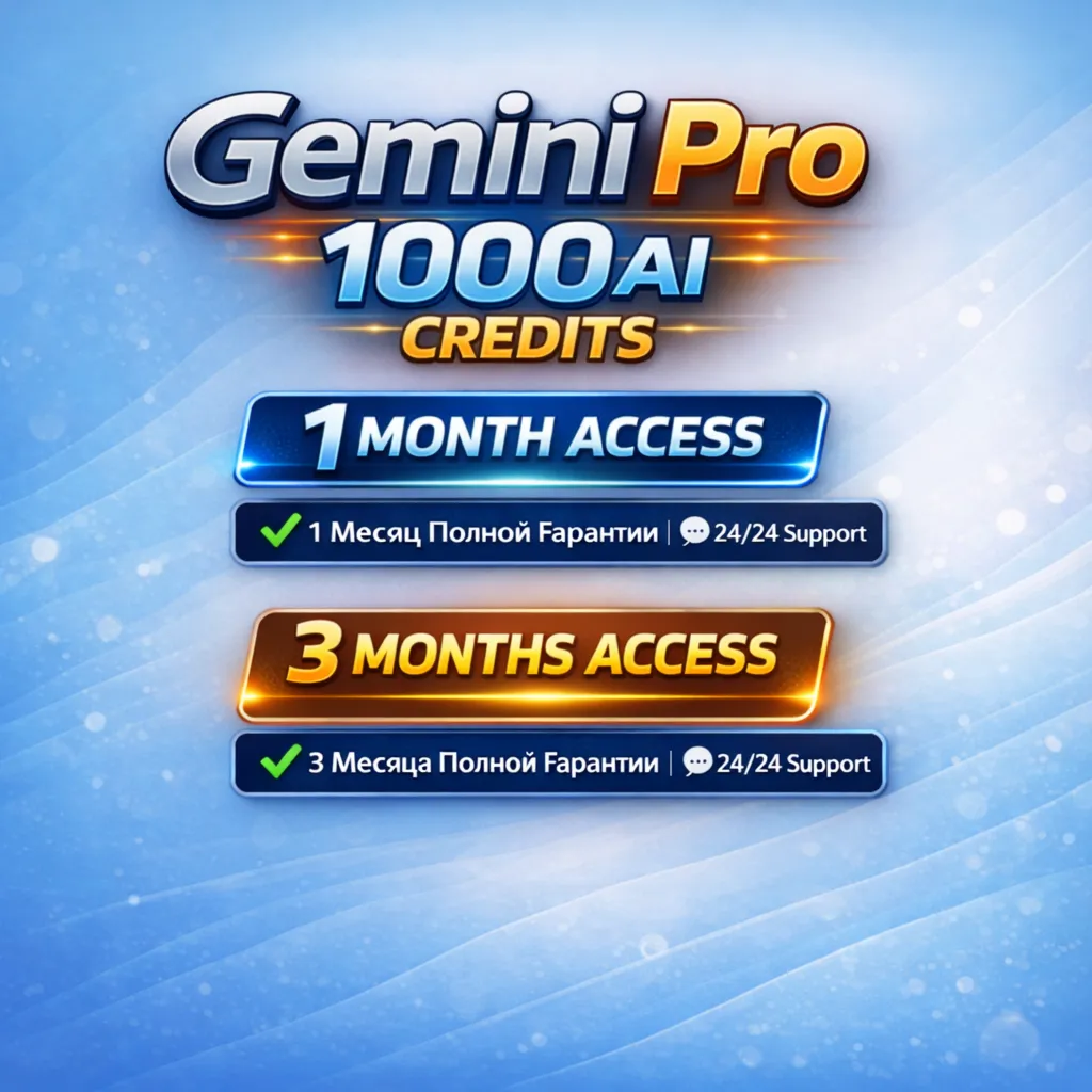Gemini AI Pro – 1000 AI Кредитов