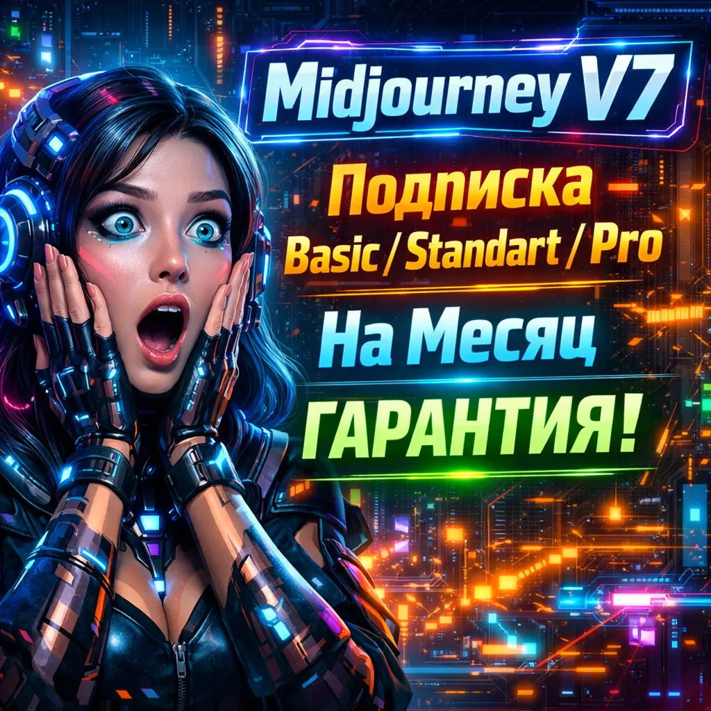 Midjourney V7 - Подписка Basic/Standart/Pro - На Месяц
