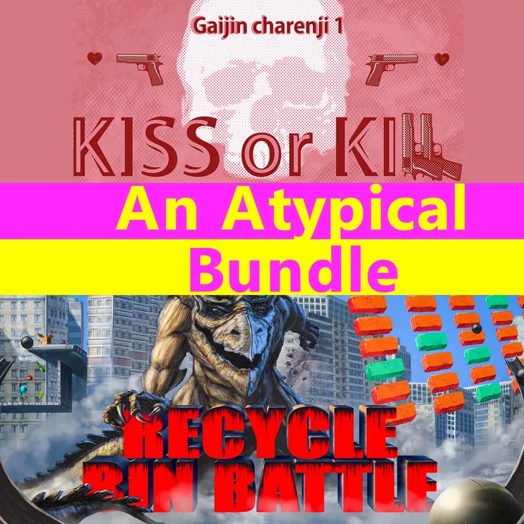 An Atypical Bundle : Recycle Bin Battle & Gaijin Charenji 1 kiss or Kill | XBOX | На