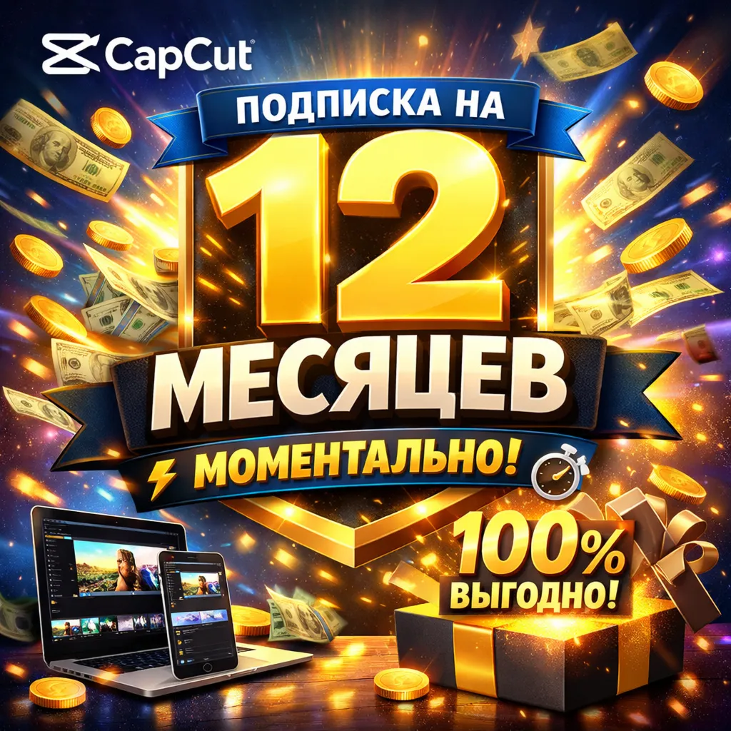 CapCut PRO | Подписка на 12 месяцев | Моментально