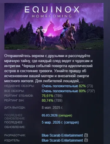 Equinox: Homecoming АВТОДОСТАВКА STEAM РОССИЯ