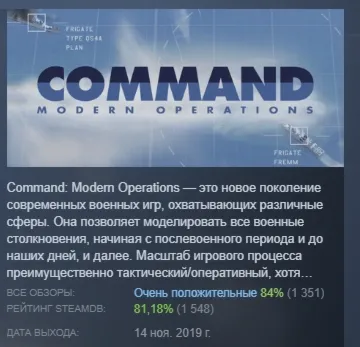 Command: Modern Operations АВТОДОСТАВКА STEAM РОССИЯ