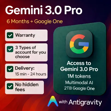 ✨ Google AI Ultra/Pro: Gemini 3 Pro, Antigravity | ГАРАНТИЯ