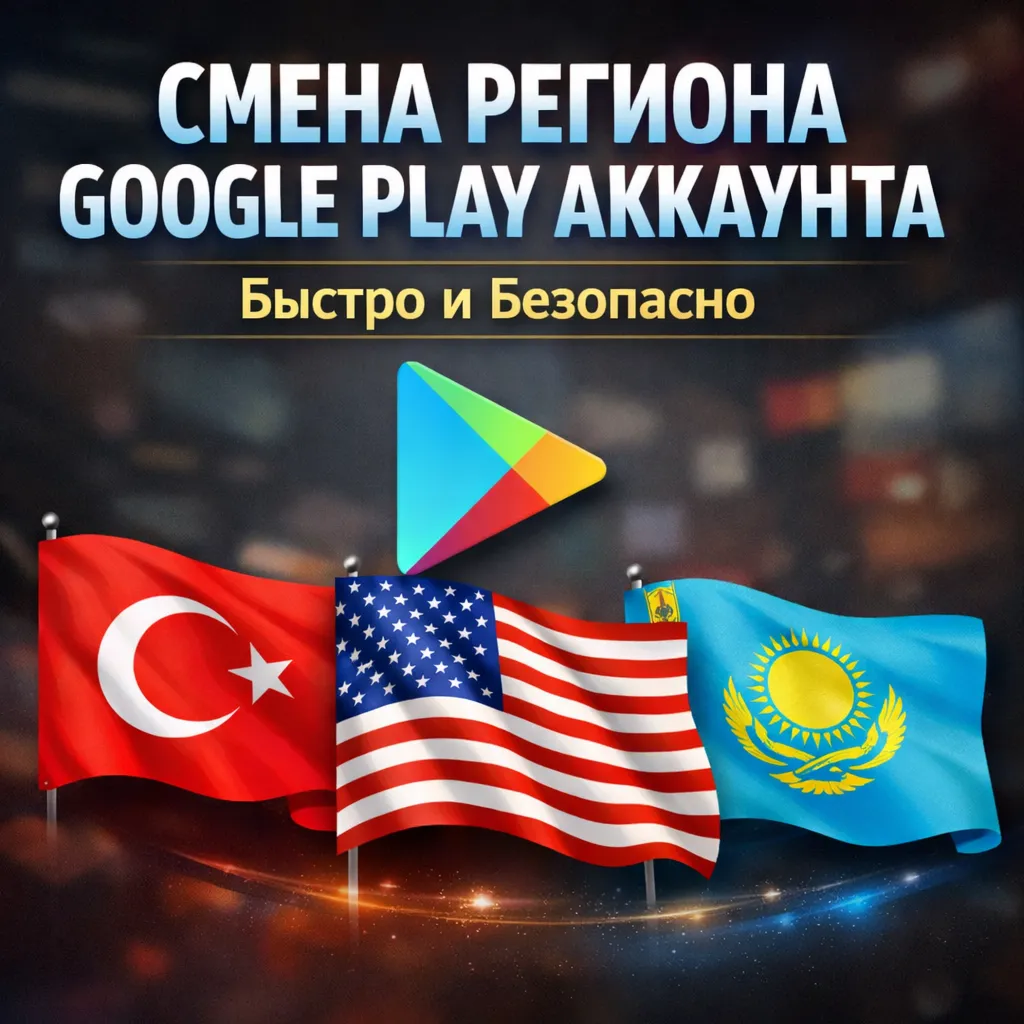 🌍 Смена региона Google Play Быстро / Безопасно